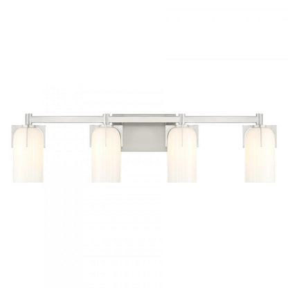 Savoy House Caldwell 4-Light Bathroom Vanity Light in Satin Nickel, Savoy House 8-4128-4-SN ALYJ1