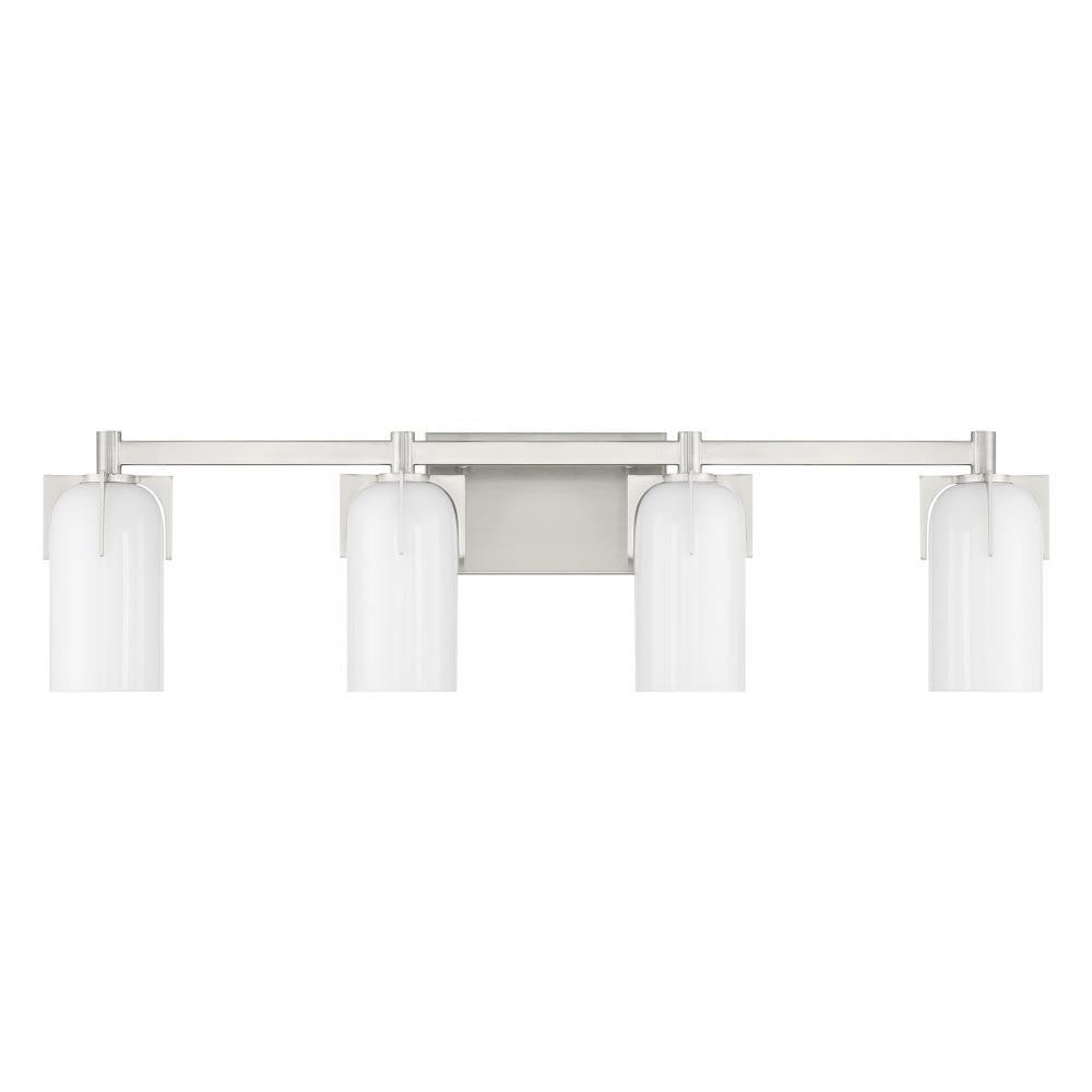 Savoy House Caldwell 4-Light Bathroom Vanity Light in Satin Nickel, Savoy House 8-4128-4-SN ALYJ1