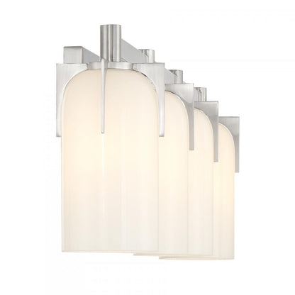 Savoy House Caldwell 4-Light Bathroom Vanity Light in Satin Nickel, Savoy House 8-4128-4-SN ALYJ1