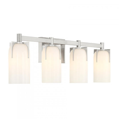 Savoy House Caldwell 4-Light Bathroom Vanity Light in Satin Nickel, Savoy House 8-4128-4-SN ALYJ1