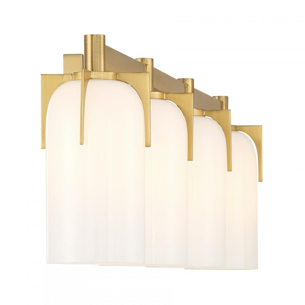 Savoy House Caldwell 4-Light Bathroom Vanity Light Satin Nickel