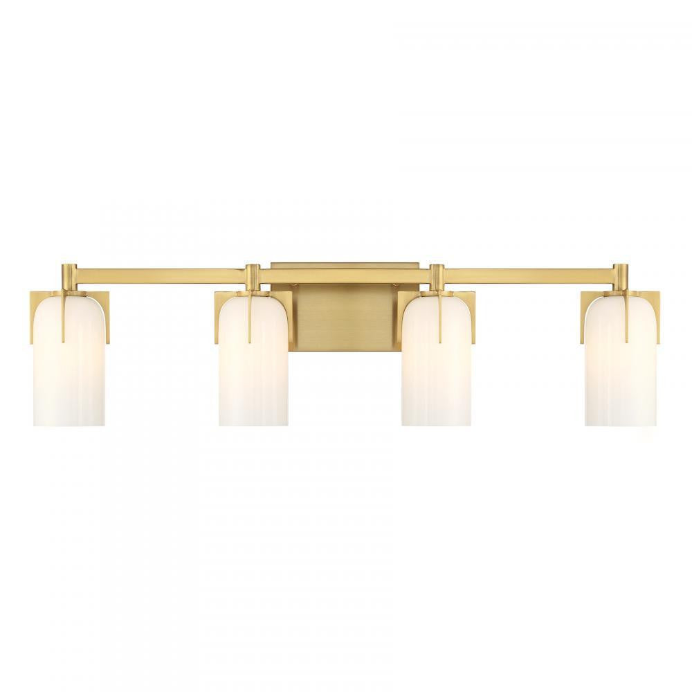 Savoy House Caldwell 4-Light Bathroom Vanity Light Warm Brass