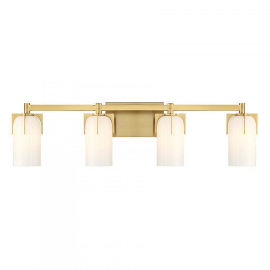 Savoy House Caldwell 4-Light Bathroom Vanity Light Warm Brass