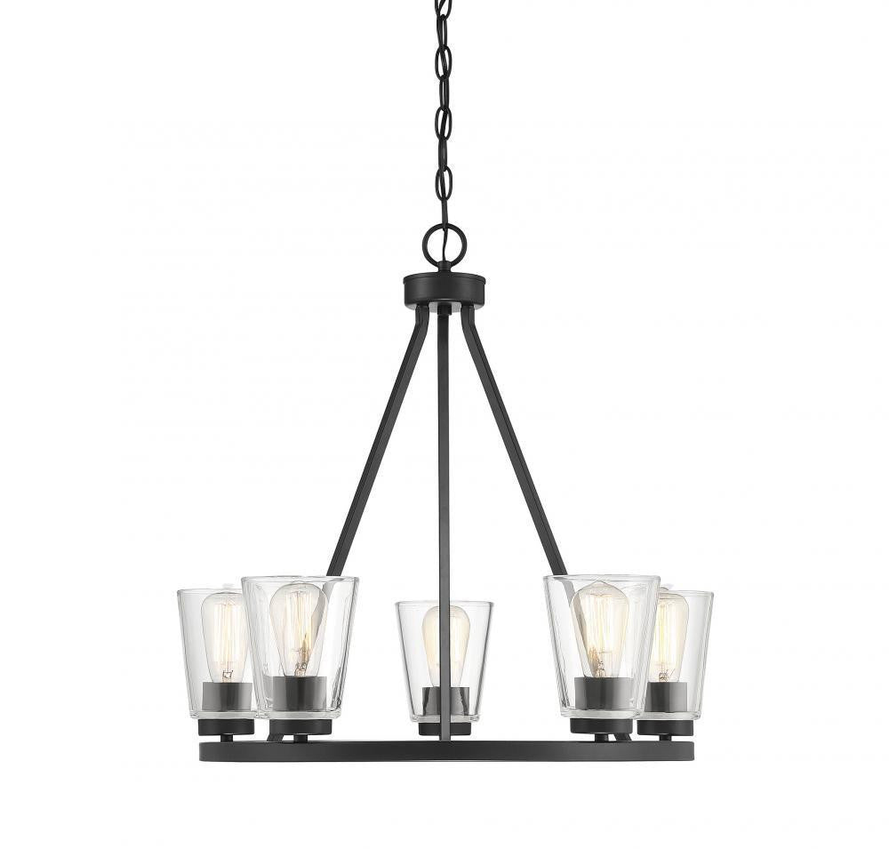 Savoy House Calhoun 5-Light Chandelier Satin Nickel
