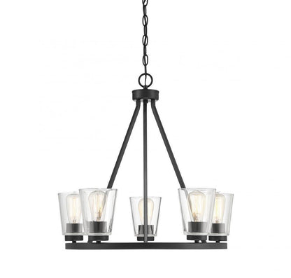 Savoy House Calhoun 5-Light Chandelier Satin Nickel