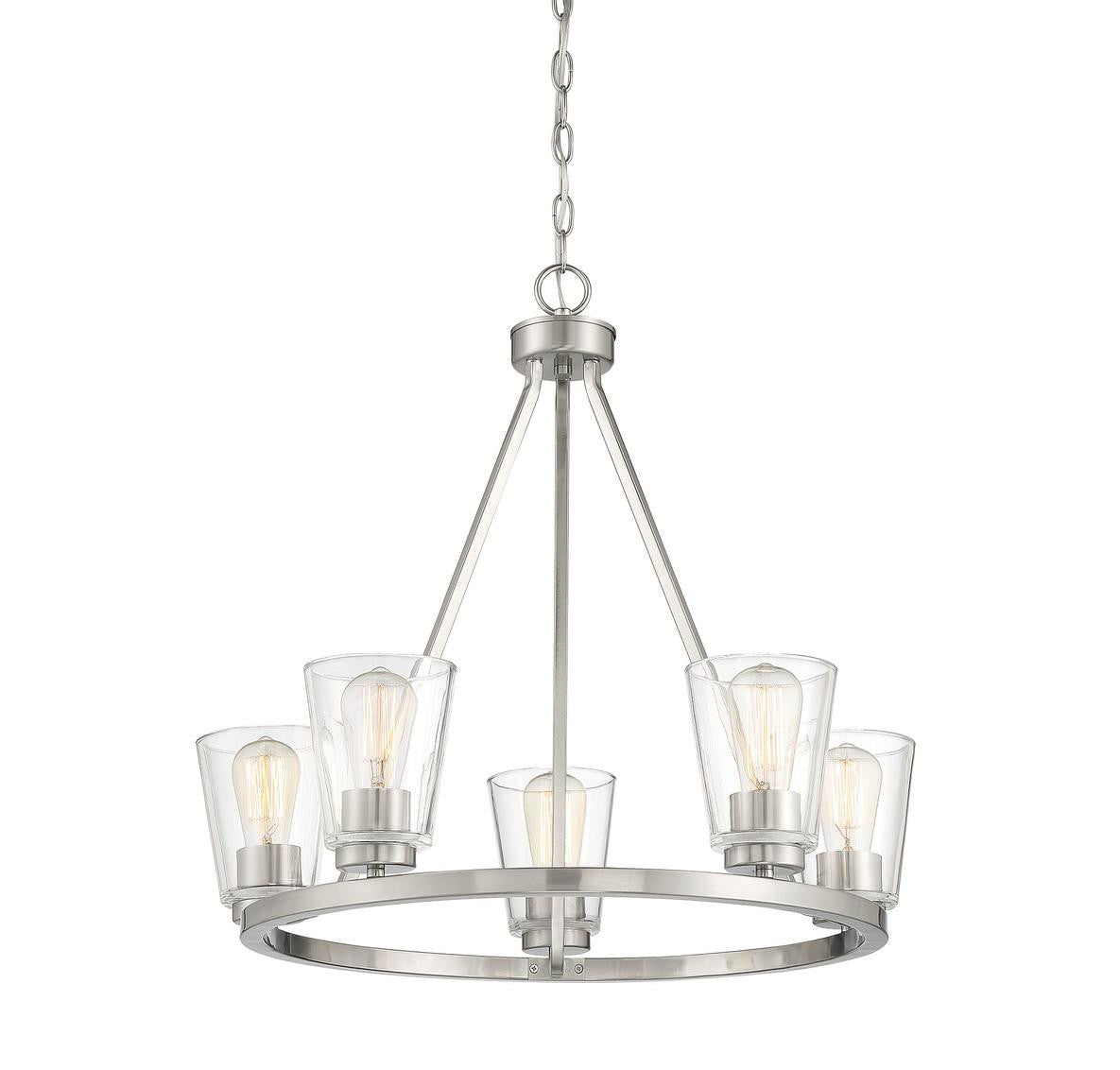 Savoy House Calhoun 5-Light Chandelier Warm Brass