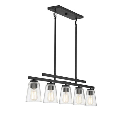 Savoy House Calhoun 5-Light Linear Chandelier Warm Brass