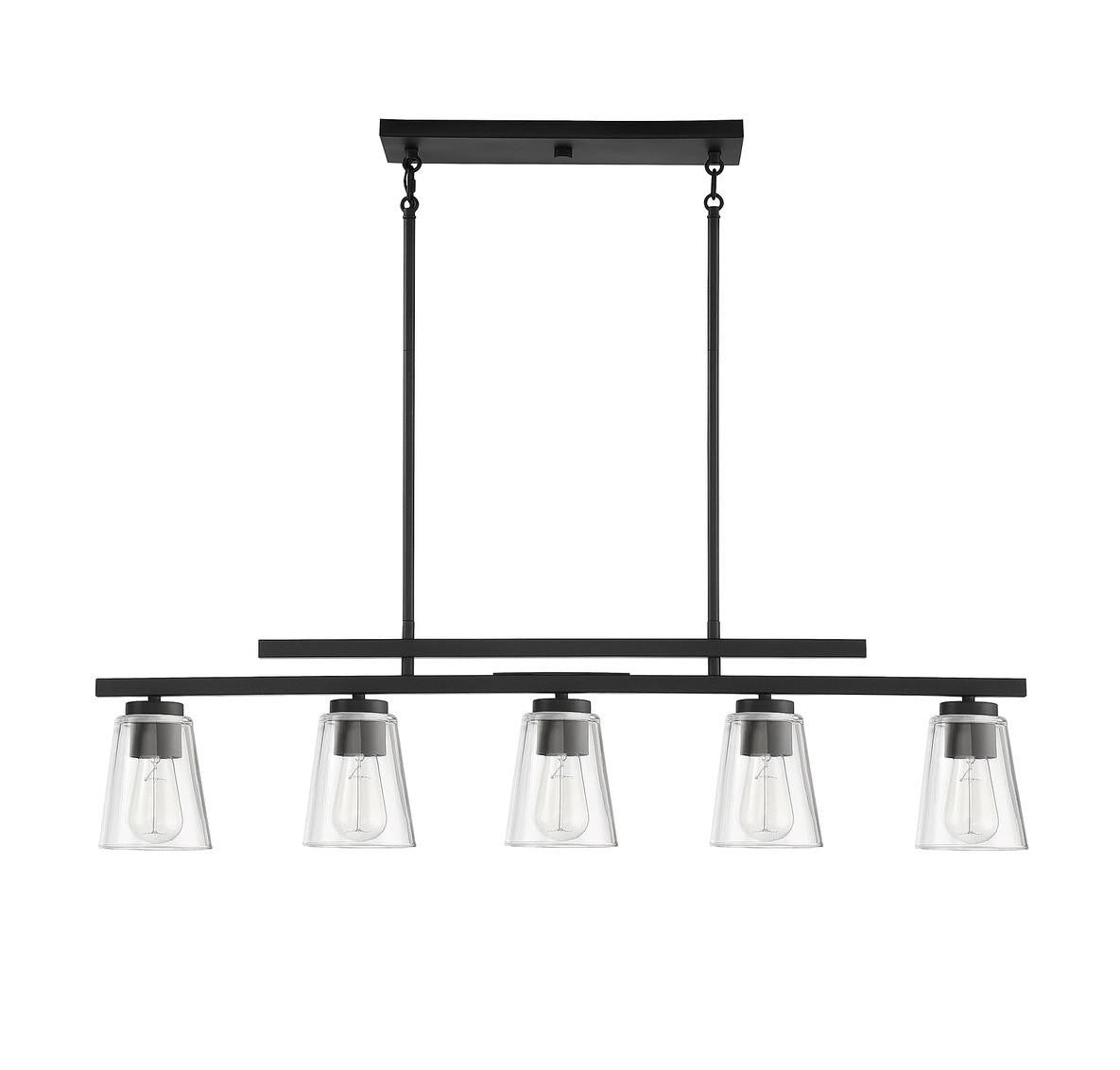 Savoy House Calhoun 5-Light Linear Chandelier Satin Nickel