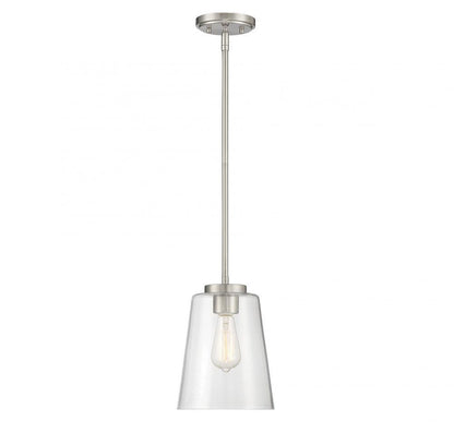 Savoy House Calhoun 8-in Pendant Satin Nickel