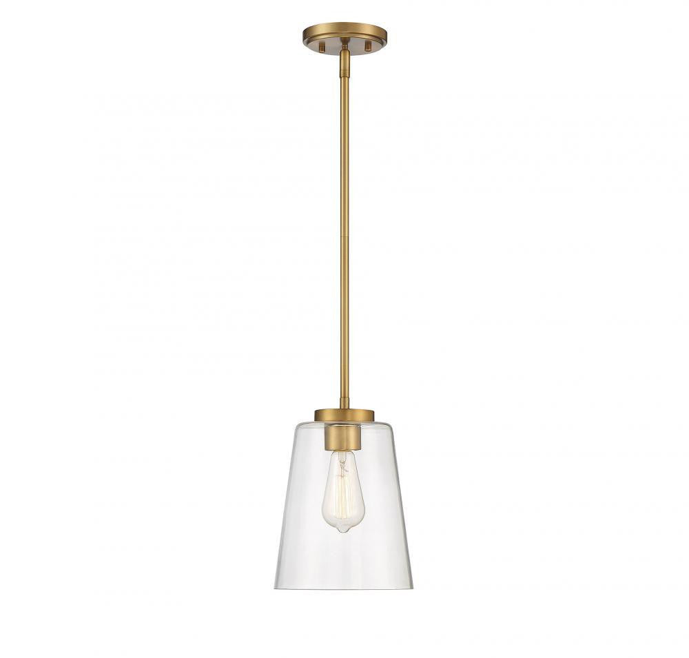 Savoy House Calhoun 8-in Pendant Warm Brass
