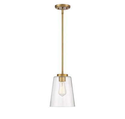 Savoy House Calhoun 8-in Pendant Warm Brass