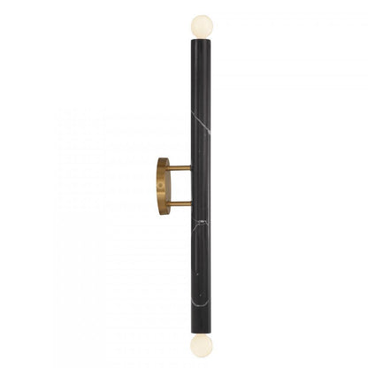 Savoy House Callaway 2-Light Wall Sconce in Black Marble with Warm Brass, Savoy House 9-2901-2-263 ALYJR
