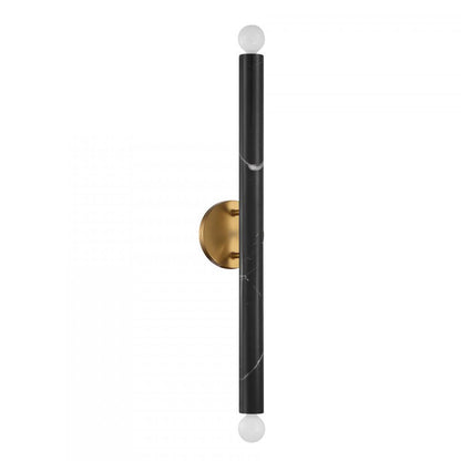 Savoy House Callaway 2-Light Wall Sconce in Black Marble with Warm Brass, Savoy House 9-2901-2-263 ALYJR
