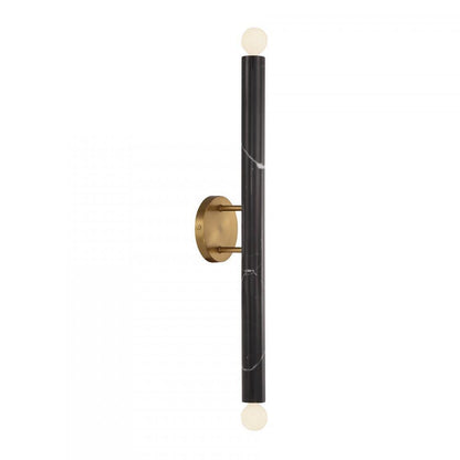 Savoy House Callaway 2-Light Wall Sconce Black Marble with Warm Brass