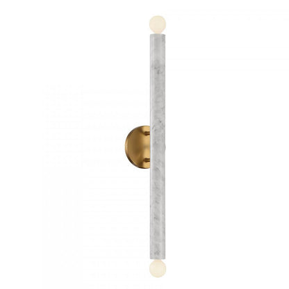Savoy House Callaway 2-Light Wall Sconce in White Marble with Warm Brass, Savoy House 9-2901-2-264 ALYJT