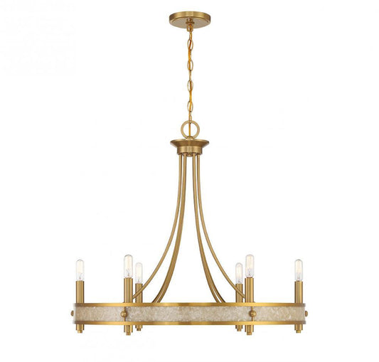 Savoy House Camden 6-Light Chandelier Warm Brass