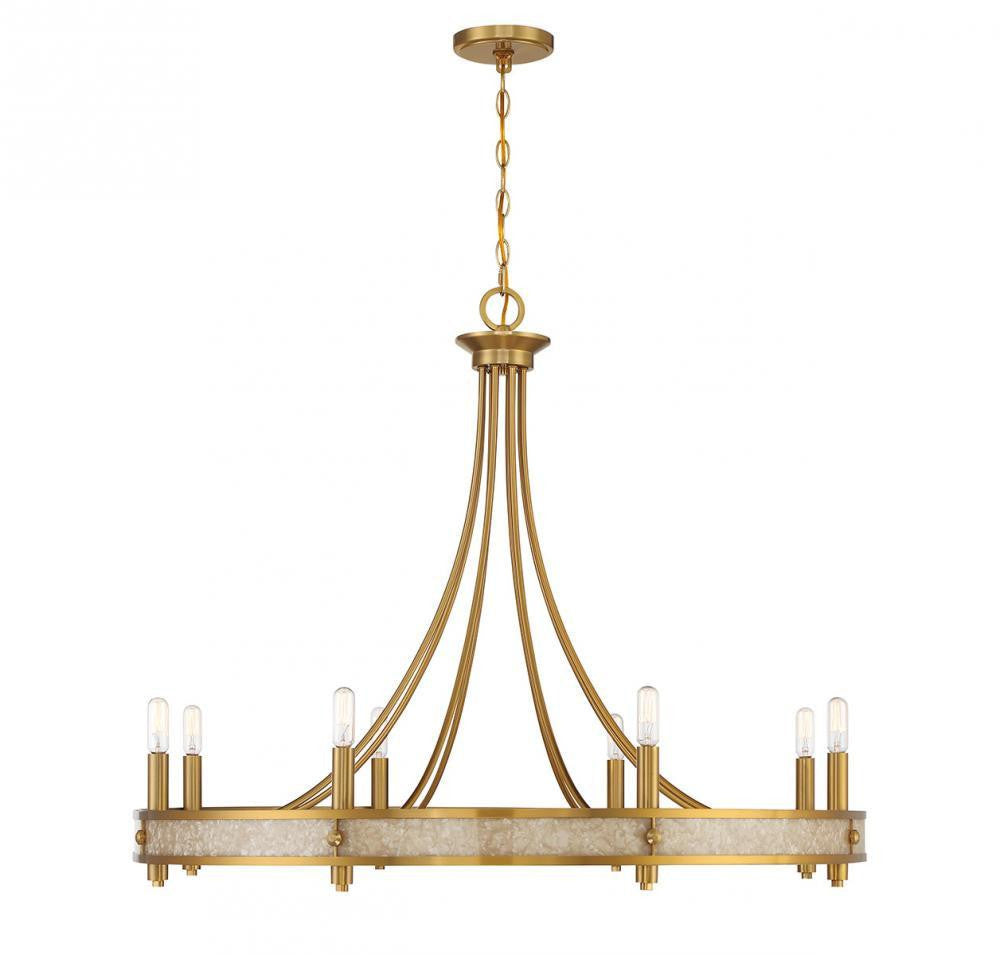 Savoy House Camden 8-Light Chandelier Warm Brass