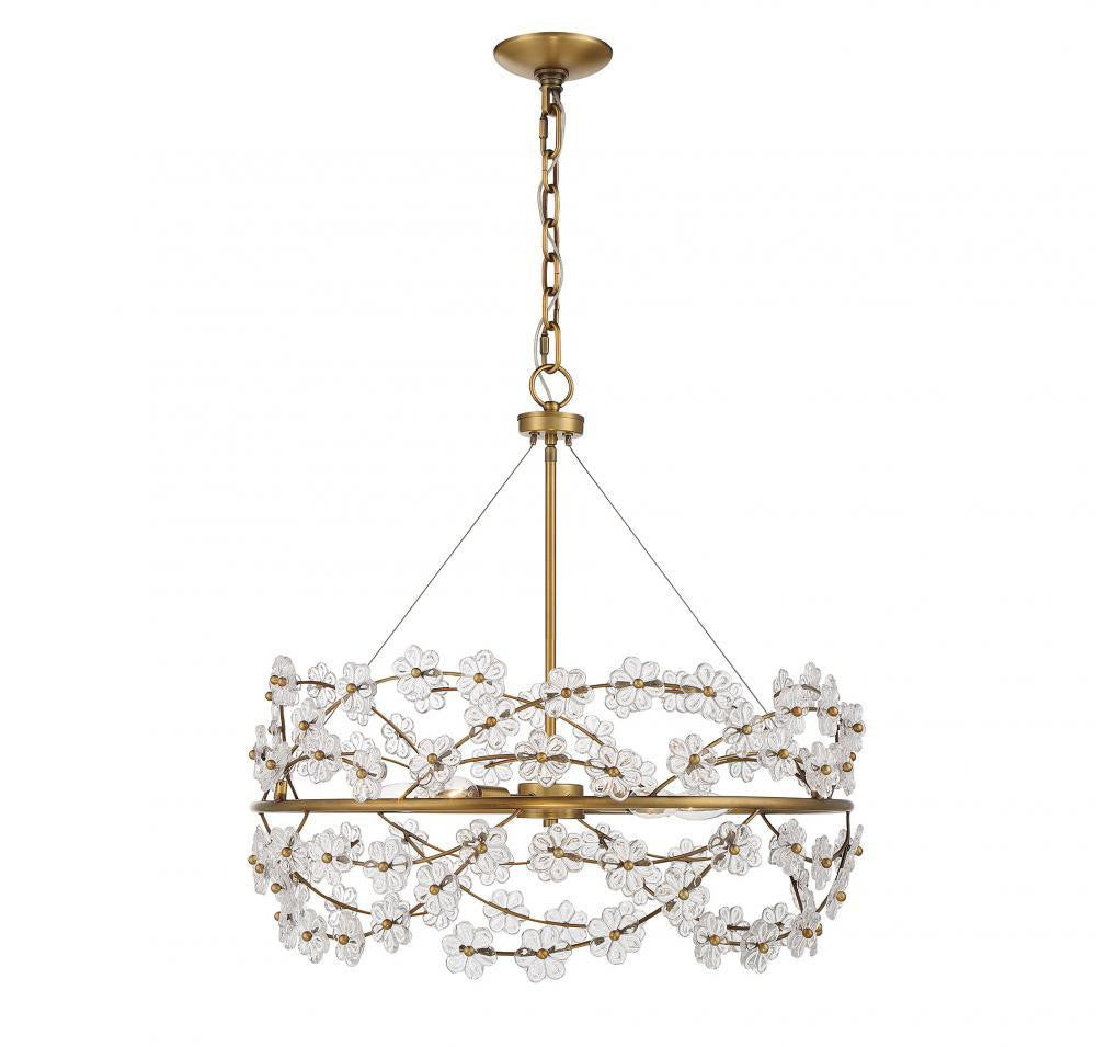 Savoy House Camille 5-Light Chandelier Warm Brass
