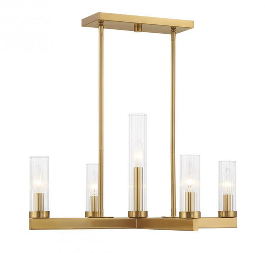Savoy House Carina 5-Light Chandelier Warm Brass