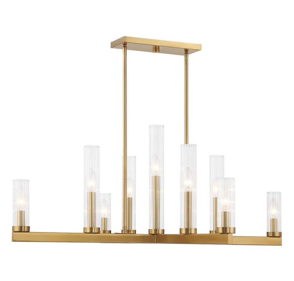 Savoy House Carina 9-Light Chandelier Warm Brass