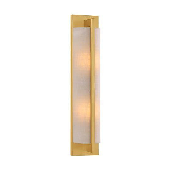 Savoy House Carver 2-Light Wall Sconce Warm Brass