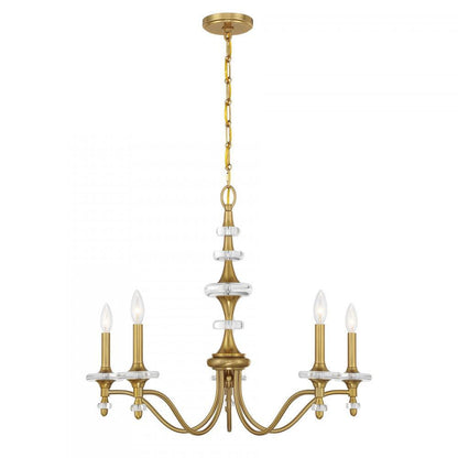 Savoy House Champlain 5-Light Chandelier Warm Brass
