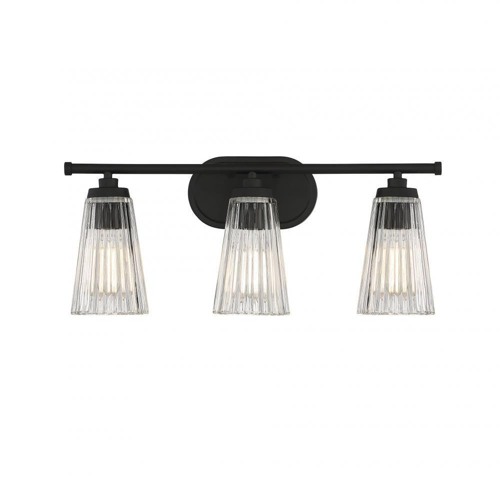 Savoy House Chantilly 3-Light Bath Vanity Matte Black