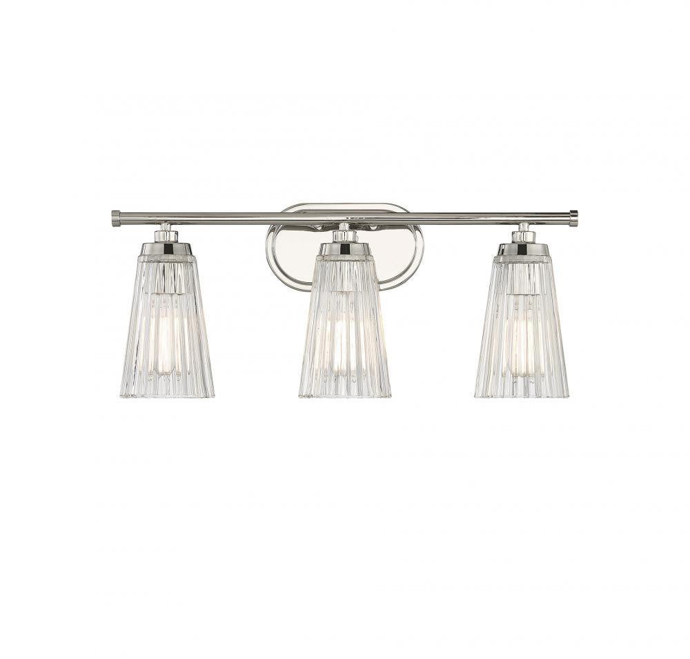 Savoy House Chantilly 3-Light Bath Vanity Polished Nickel