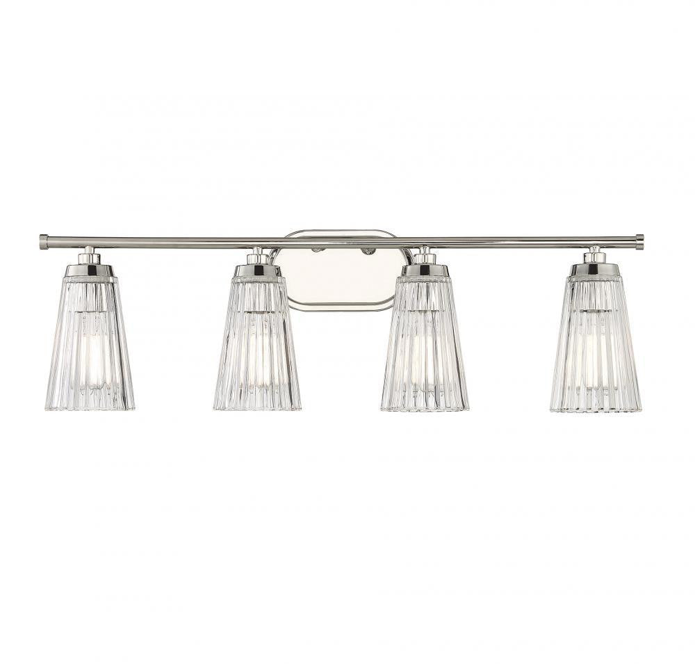 Savoy House Chantilly 4-Light Bath Vanity Polished Nickel