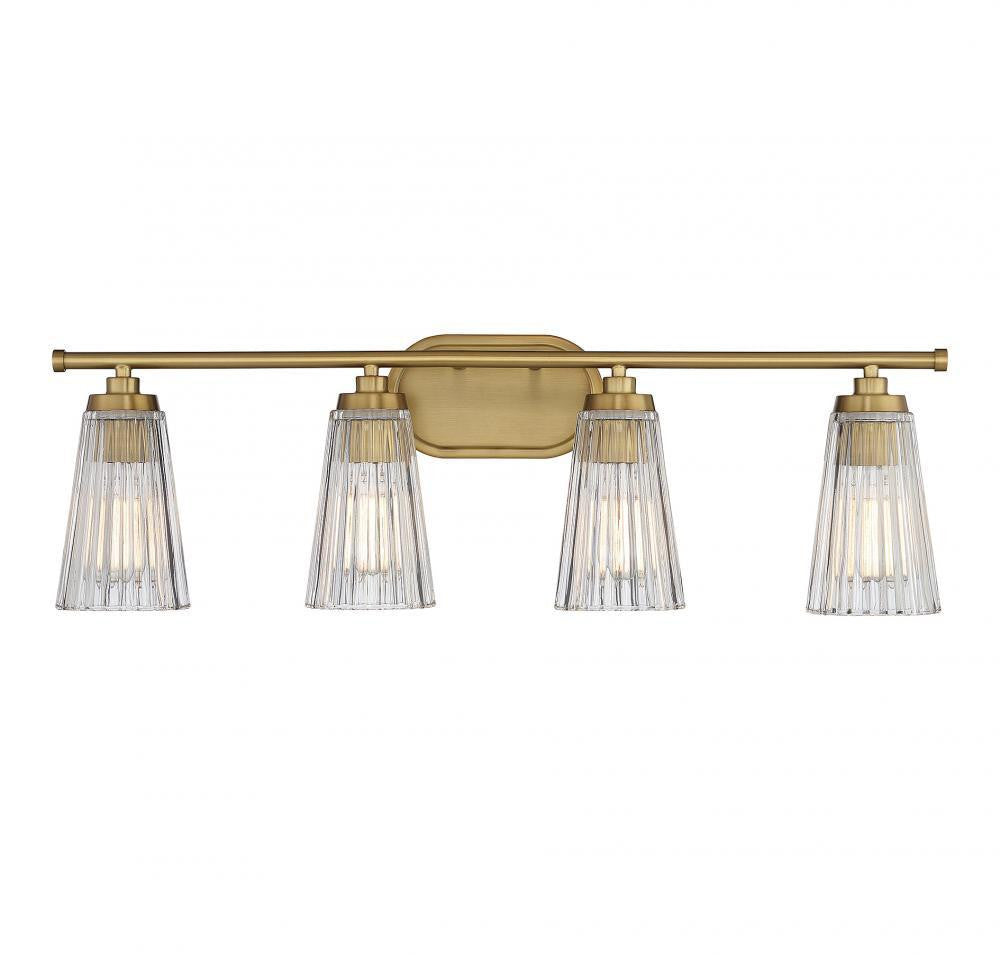 Savoy House Chantilly 4-Light Bath Vanity Warm Brass