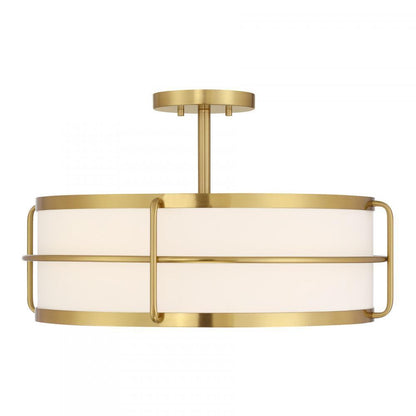 Savoy House Chauncey 4-Light Ceiling Light Warm Brass