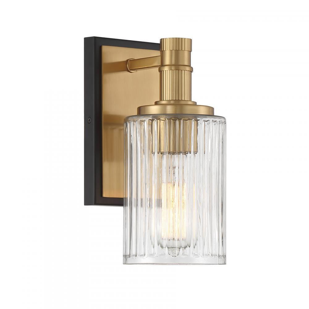 Savoy House Concord 1-Light Bathroom Vanity Light Silver and Polished Nickel