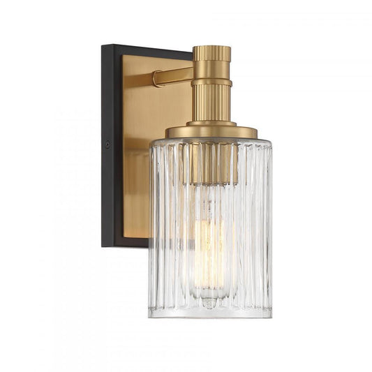 Savoy House Concord 1-Light Bathroom Vanity Light Silver and Polished Nickel
