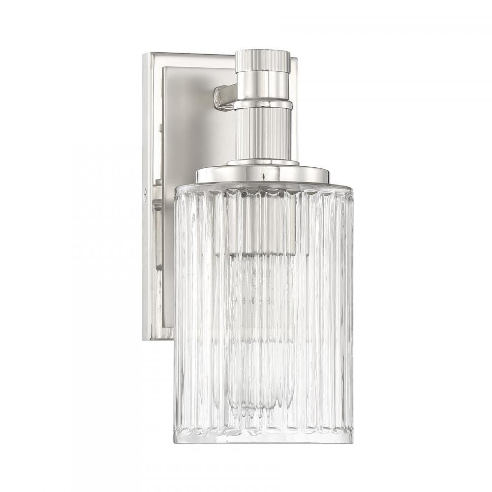 Savoy House Concord 1-Light Bathroom Vanity Light in Silver and Polished Nickel, Savoy House 9-1102-1-146 ALYJG