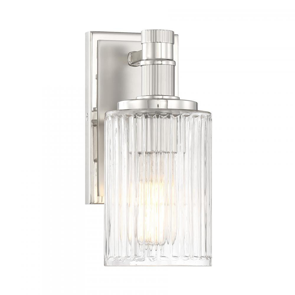 Savoy House Concord 1-Light Bathroom Vanity Light in Silver and Polished Nickel, Savoy House 9-1102-1-146 ALYJG