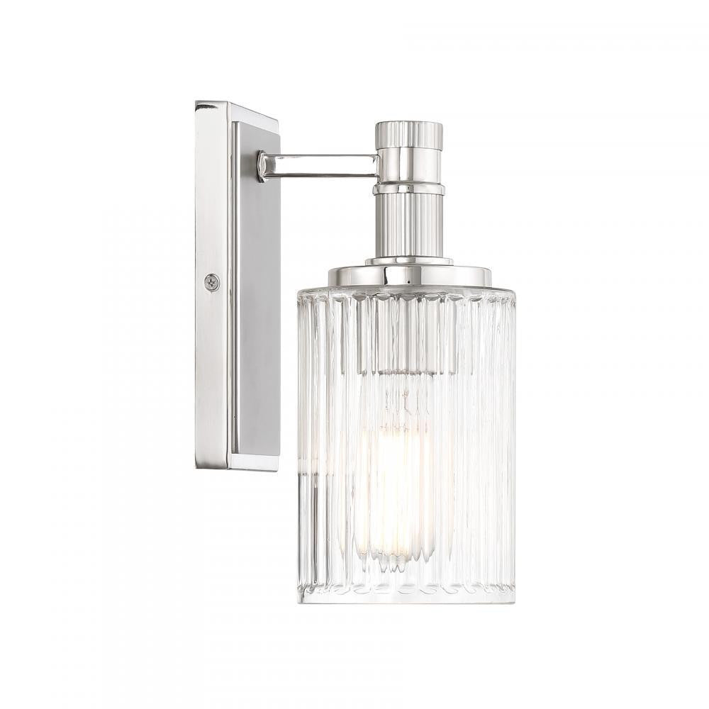 Savoy House Concord 1-Light Bathroom Vanity Light in Silver and Polished Nickel, Savoy House 9-1102-1-146 ALYJG