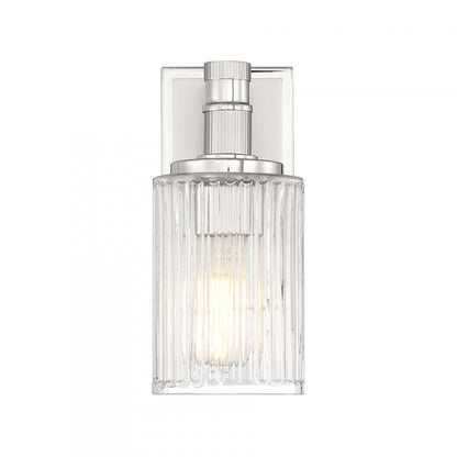 Savoy House Concord 1-Light Bathroom Vanity Light in Silver and Polished Nickel, Savoy House 9-1102-1-146 ALYJG