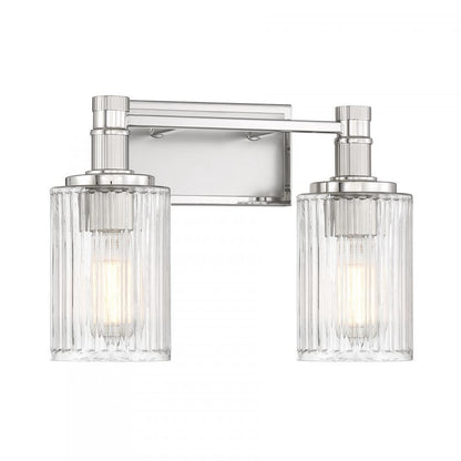 Savoy House Concord 2-Light Bathroom Vanity Light in Silver and Polished Nickel, Savoy House 8-1102-2-146 ALXM4