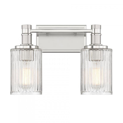 Savoy House Concord 2-Light Bathroom Vanity Light in Silver and Polished Nickel, Savoy House 8-1102-2-146 ALXM4