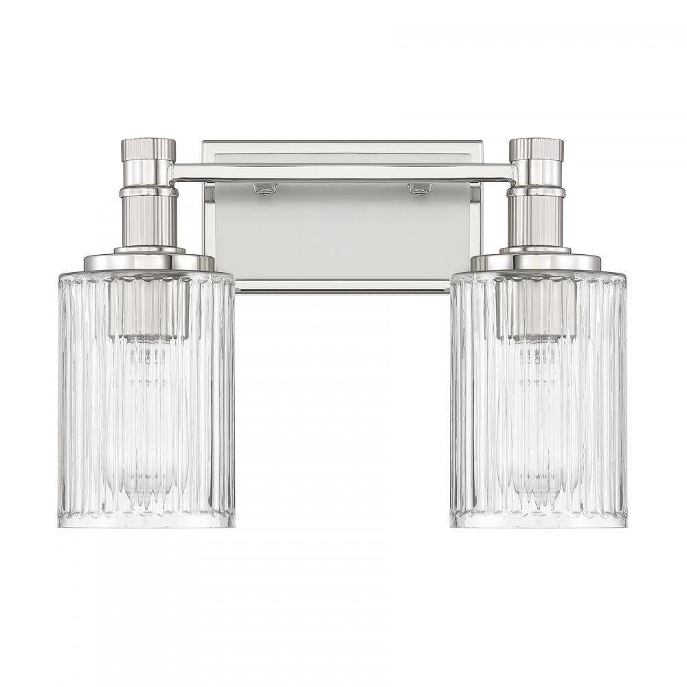 Savoy House Concord 2-Light Bathroom Vanity Light in Silver and Polished Nickel, Savoy House 8-1102-2-146 ALXM4