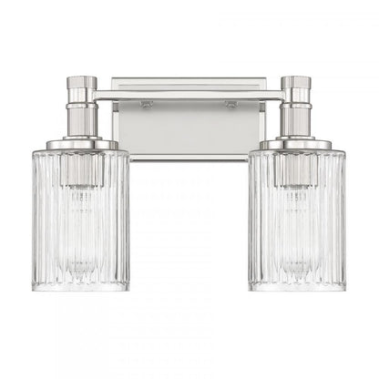 Savoy House Concord 2-Light Bathroom Vanity Light in Silver and Polished Nickel, Savoy House 8-1102-2-146 ALXM4