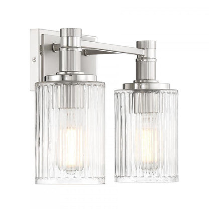 Savoy House Concord 2-Light Bathroom Vanity Light in Silver and Polished Nickel, Savoy House 8-1102-2-146 ALXM4
