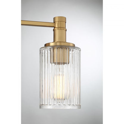 Savoy House Concord 3-Light Bathroom Vanity Light in Matte Black with Warm Brass, Savoy House 8-1102-3-143 ALXM5