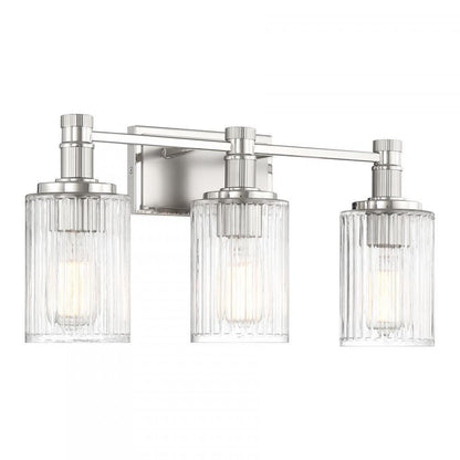 Savoy House Concord 3-Light Bathroom Vanity Light in Silver and Polished Nickel, Savoy House 8-1102-3-146 ALXM6