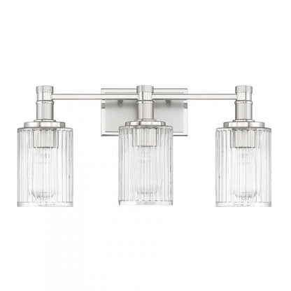 Savoy House Concord 3-Light Bathroom Vanity Light in Silver and Polished Nickel, Savoy House 8-1102-3-146 ALXM6