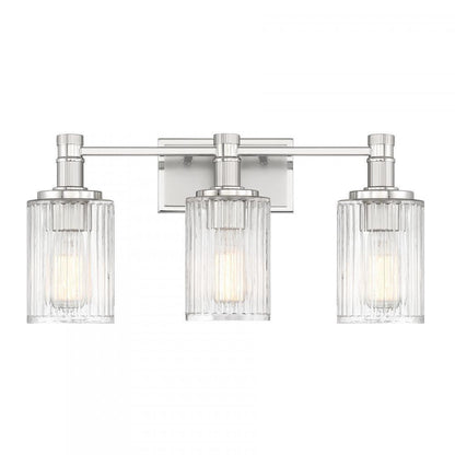 Savoy House Concord 3-Light Bathroom Vanity Light in Silver and Polished Nickel, Savoy House 8-1102-3-146 ALXM6