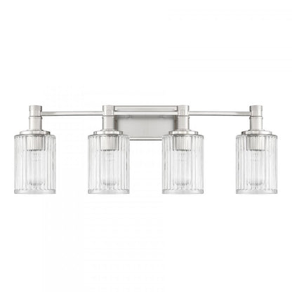 Savoy House Concord 4-Light Bathroom Vanity Light in Silver and Polished Nickel, Savoy House 8-1102-4-146 ALXM8