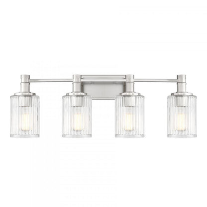 Savoy House Concord 4-Light Bathroom Vanity Light in Silver and Polished Nickel, Savoy House 8-1102-4-146 ALXM8