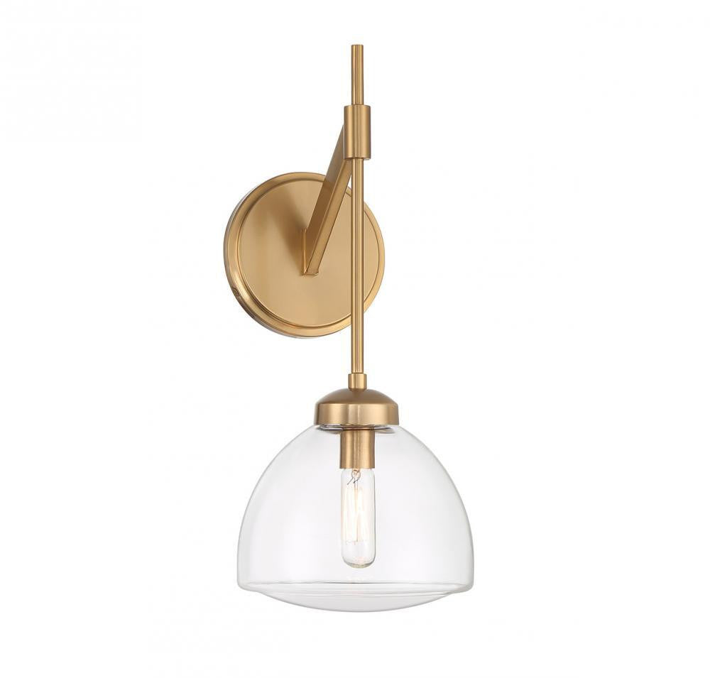 Savoy House Corbin 1-Light Wall Sconce Warm Brass