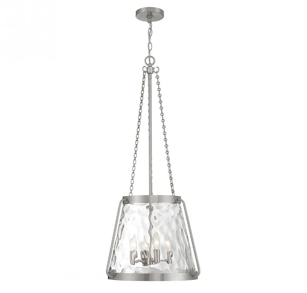 Savoy House Crawford 4-Light Pendant Satin Nickel